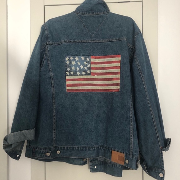 tommy hilfiger flag denim jacket